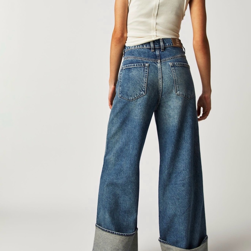 Free People Final Countdown Wide Cuffed Jeans - Picture 3 of 3